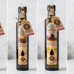 Olej z konopi tłoczony na zimno – 100% naturalny, 250 ml